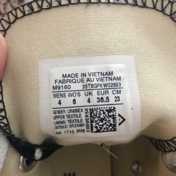 SOLD Chuck Taylor All Star Classic Black High Top Converse Sneakers 6 Like NEW - Picture 5 of 7